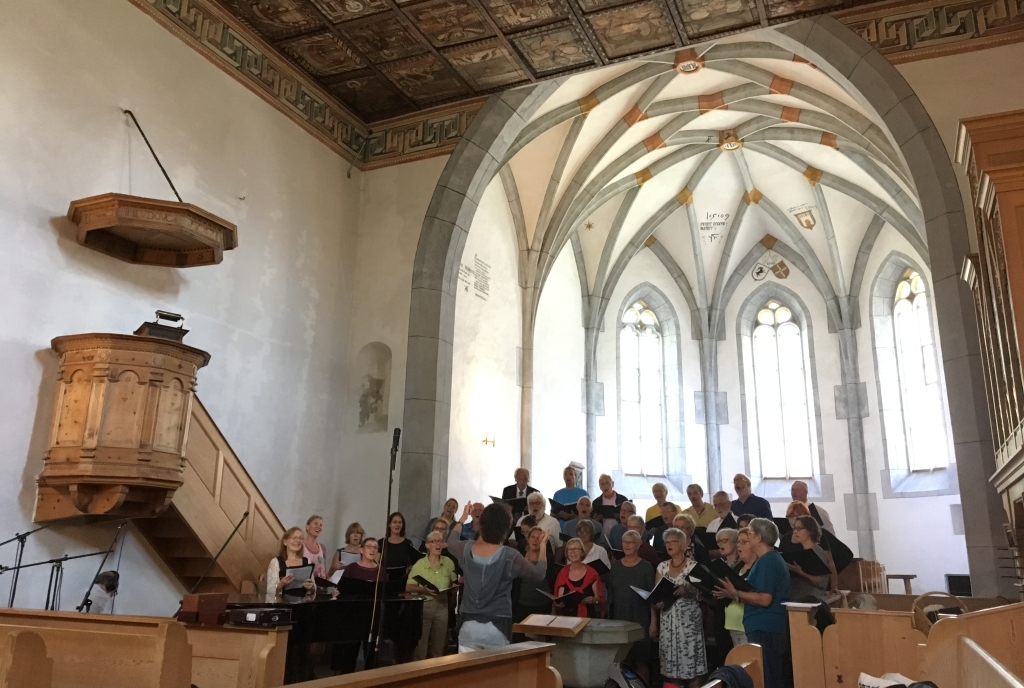 Chorprobe an den Schamser Singtagen