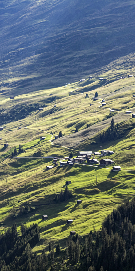 Streusiedlung im Safiental (Bild: Matthias Kunfermann) Streusiedlung im Safiental