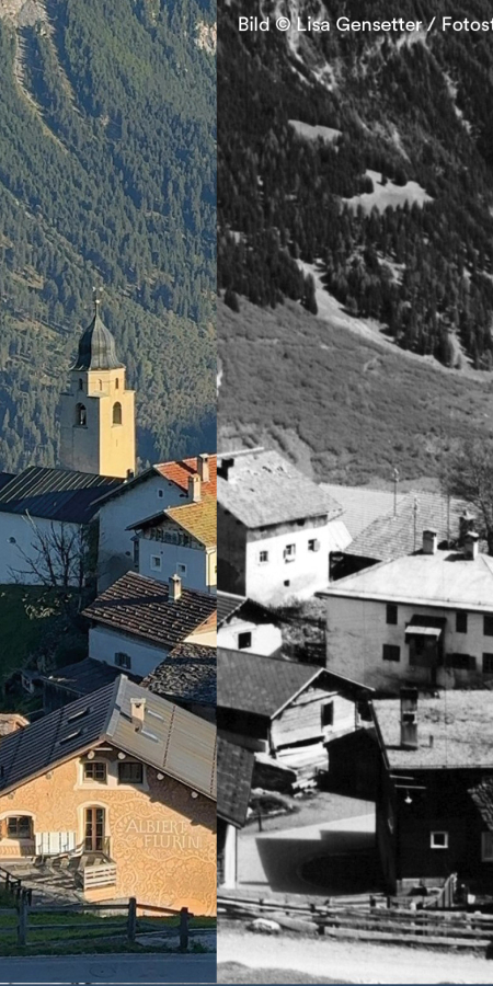 Mathon früher & heute © Lisa Gensetter / Fotostiftung GR Pictomap