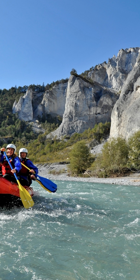Rafting Ruinaulta mit der Kanuschule Versam Rafting Ruinaulta (Foto: Kanuschule Versam)