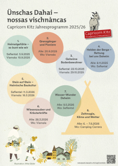 Jahresprogramm 2025/2026 "Ünschas Dahai - nossas vischnàncas"