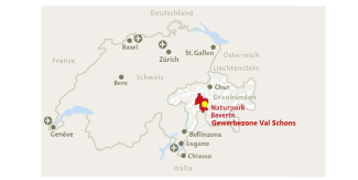 Karte mit den Gewerbezonen