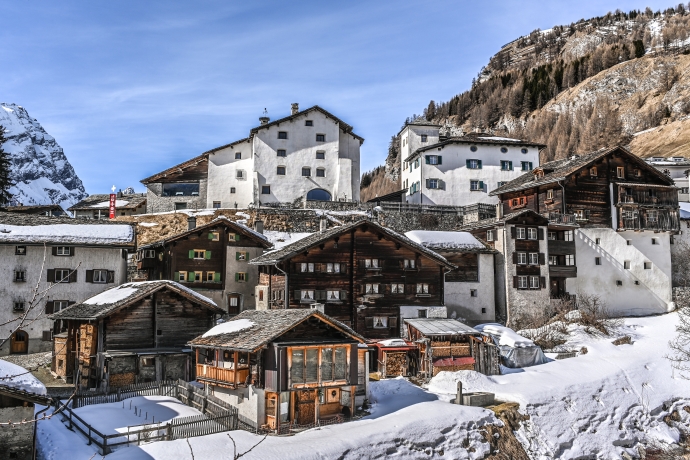 splügen, rheinwald, säumer, dorf, walser