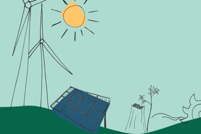 Erneuerbare Energien Skizze Erneuerbare Energien im Naturpark Beverin