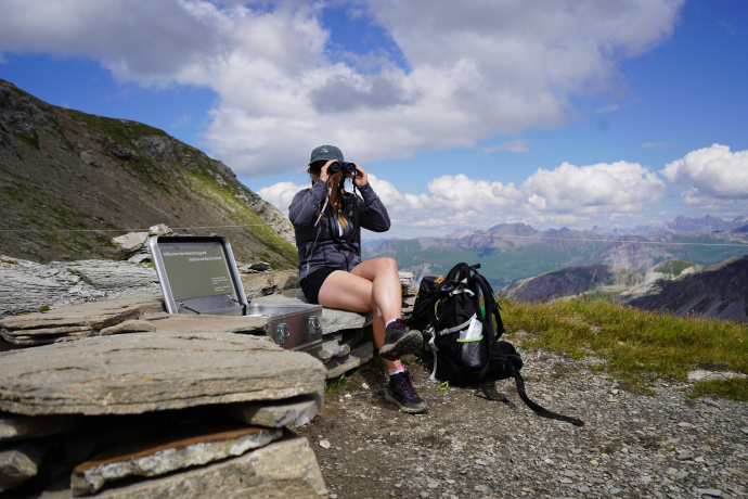 Wildtierbeobachtungspunkt Fargletta digl Lai Grand (© Naturpark Beverin)