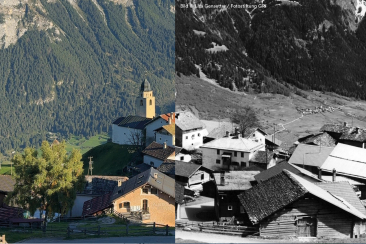 Mathon früher & heute © Lisa Gensetter / Fotostiftung GR Pictomap