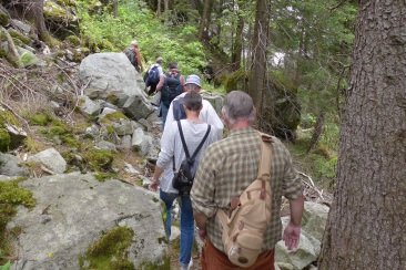 Wanderer auf der alten Averstrasse